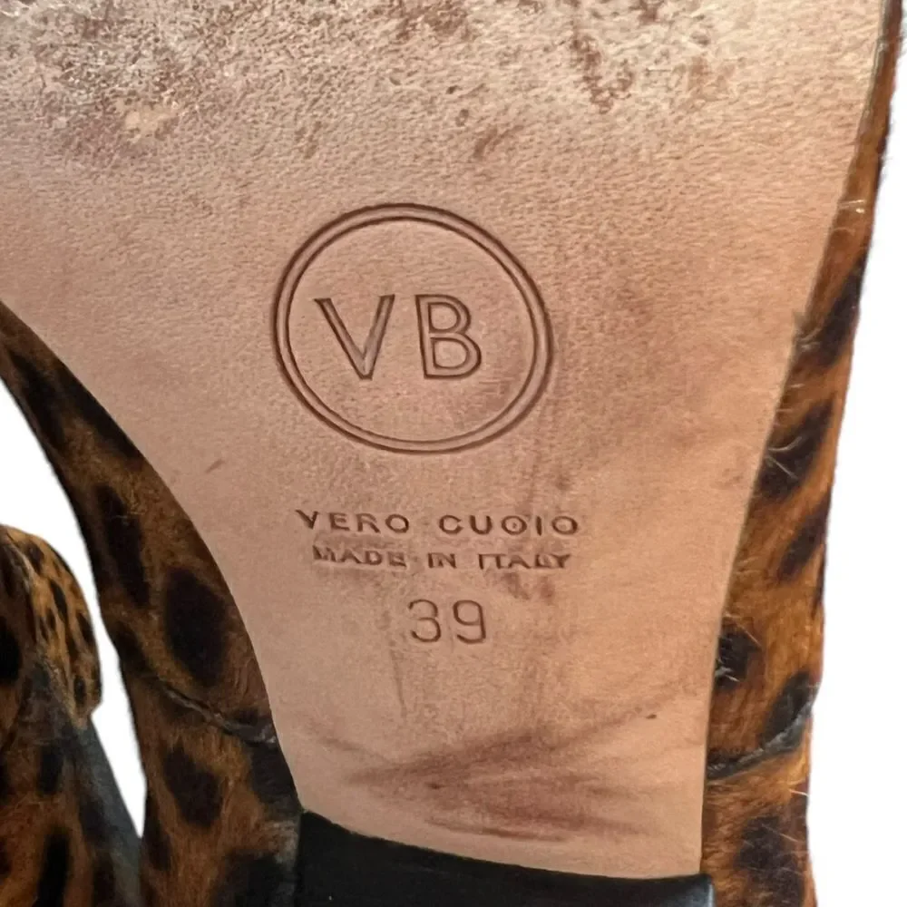 Veronica Beard Landon Leopard Print Calf Hair Ankle Boots Size 8.5 US 39 EU - Picture 7 of 14